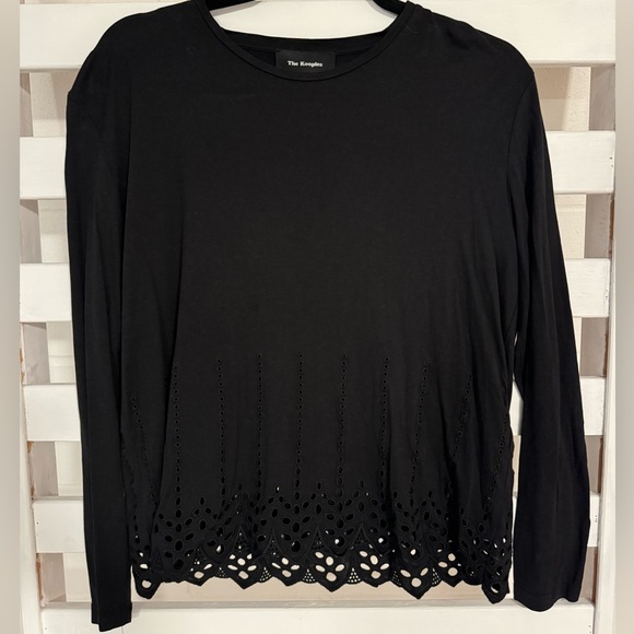 THE KOOPLES Black Long Sleeved Crew Neck Top Size Small - Picture 2 of 8